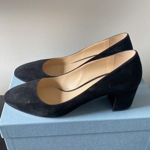 Prada Calzature Donna Low Suede Heels